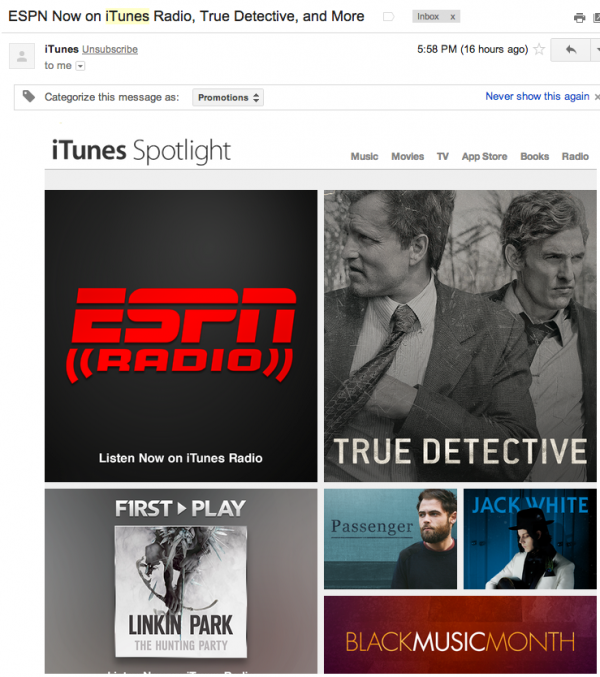 ESPN Radio iTunes Music