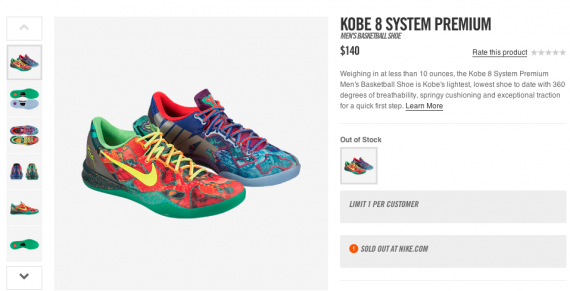 nike kobe sold out
