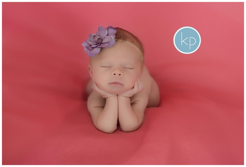 Chin in Hand newborn pose