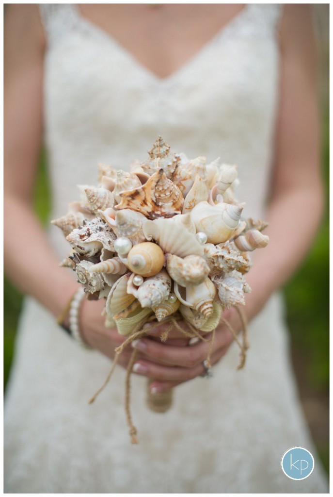 unique bouquet, shell bouquet