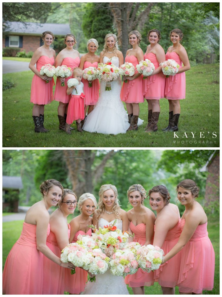 bridesmaids before ceremony
