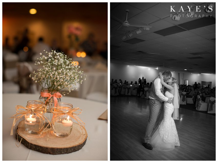 first dance with centerpiece