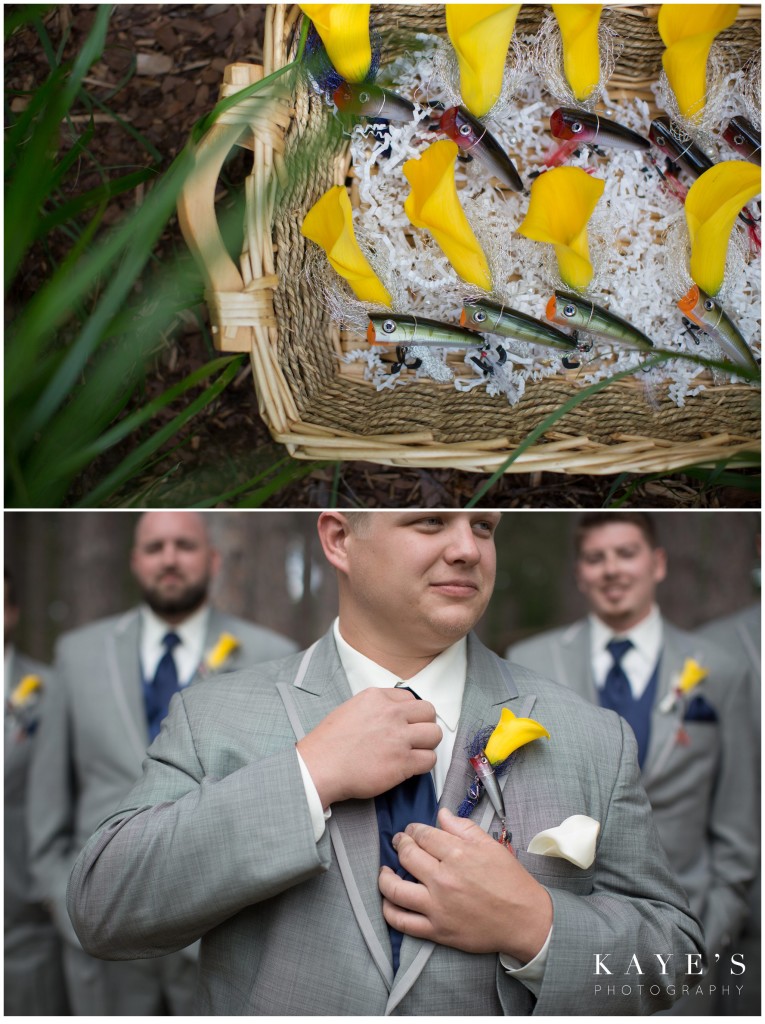 groom details with fish