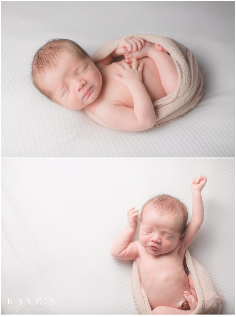 newborn on white, newborn natural pose, closeup 