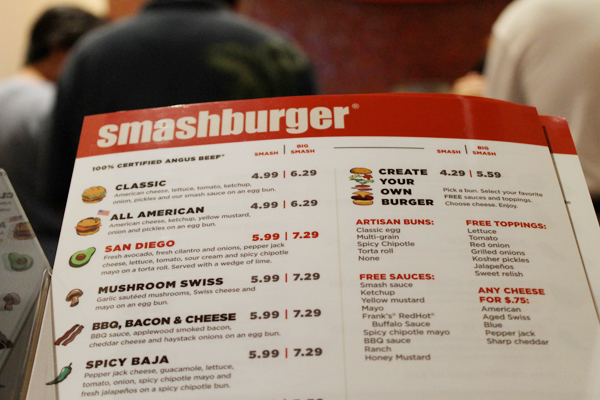 Smash Burger San Diego - Menu