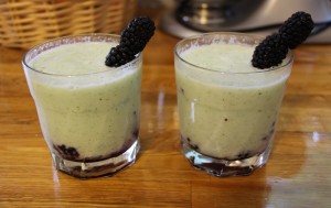 Cucumber Frappe with Blackberries
