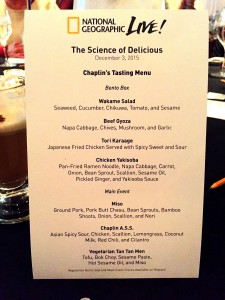 science of delicious menu