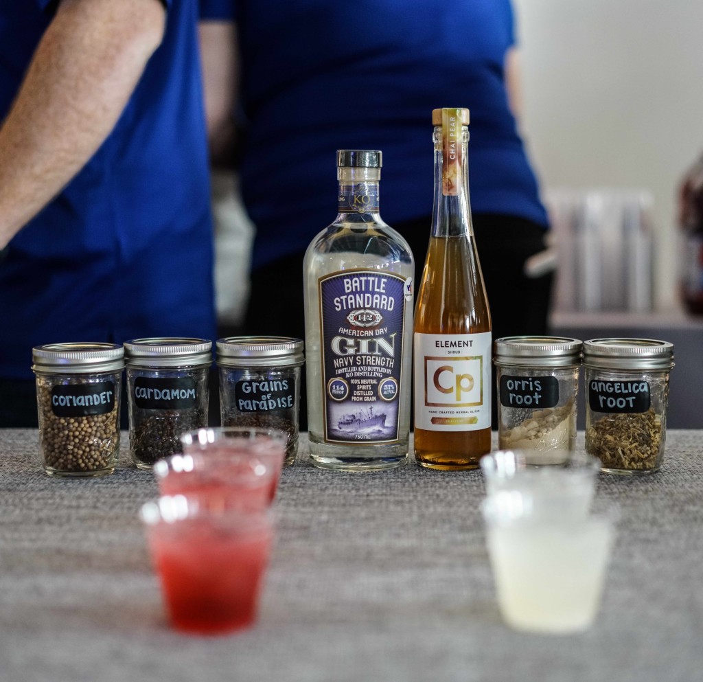 Manassas, VA based KO Distilling wasn't just pouring but educating guests on the unique flavors that make up their navy strength gin. (Photo by Albert Ting)
