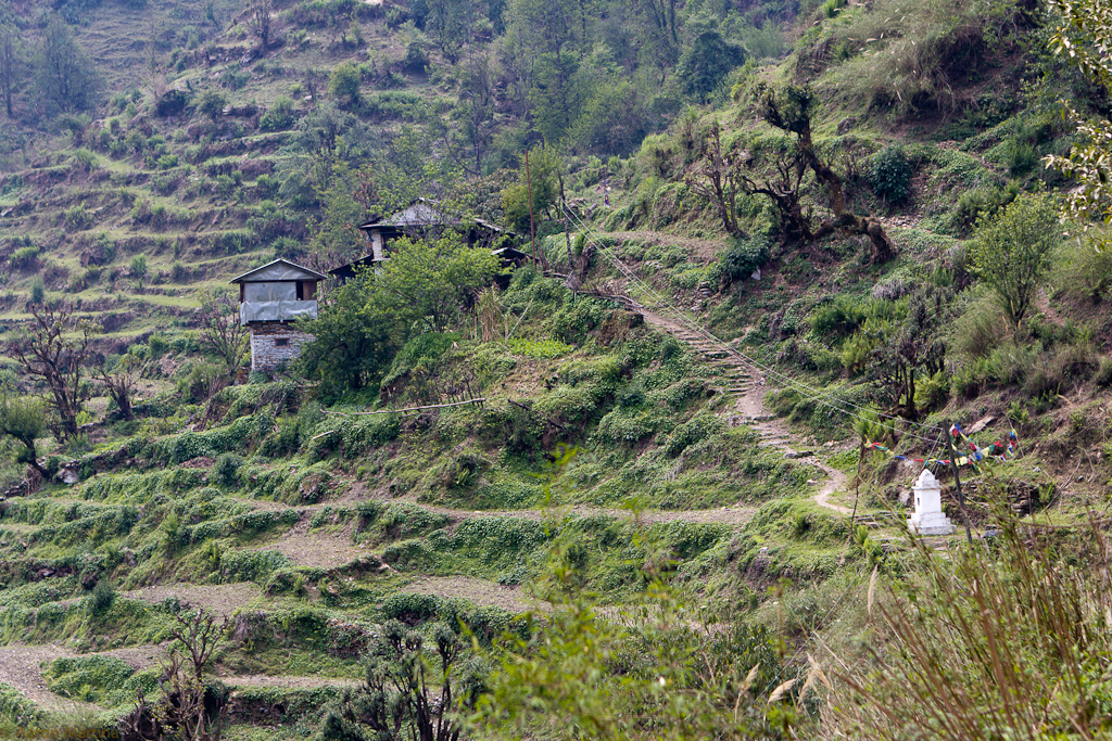 stupa on the path