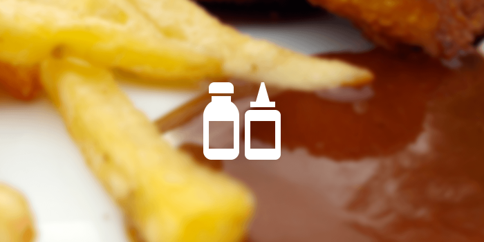 Condiments Icon, Ketchup, Mustard
