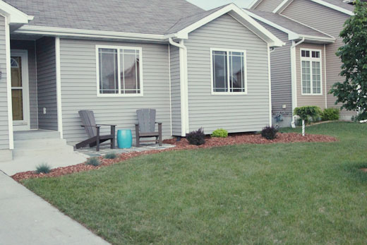 Landscaping front of house