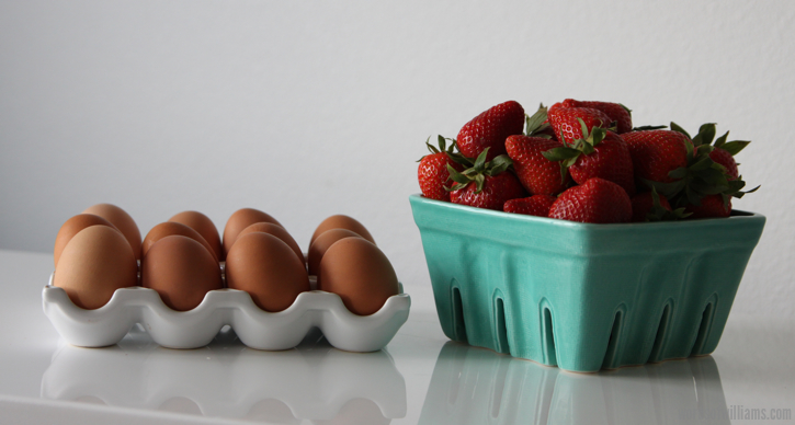 Costco eggs and strawberries