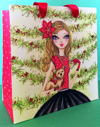 Bella Pilar Fashion Girl Christmas Ornaments Holiday Christmas Note Card 