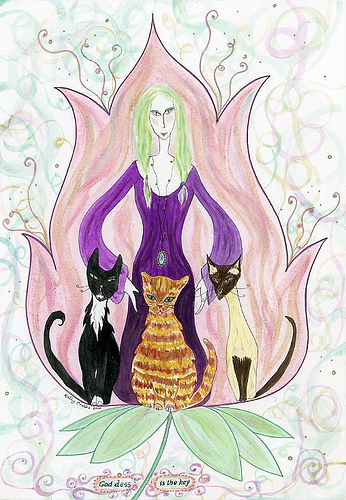 Goddess is key by Kathy Crabbe Art