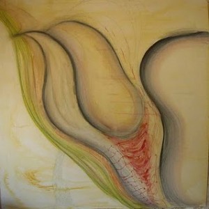 Desert Soul (Mating in Captivity). Acrylic & pastel on masonite, 48 x 48 inches. © 2010 by Kathy Crabbe