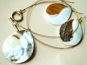 Featured Full Moon Artist - Shell necklace and Earrings Set