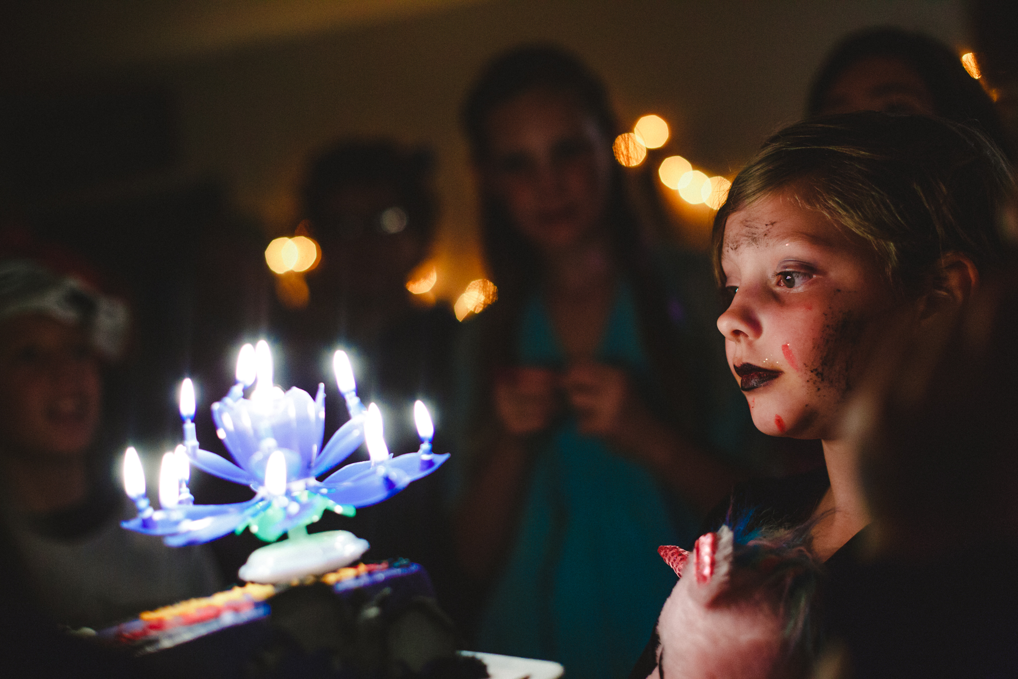 Girl with her birthday candles by Lenkaland Photography