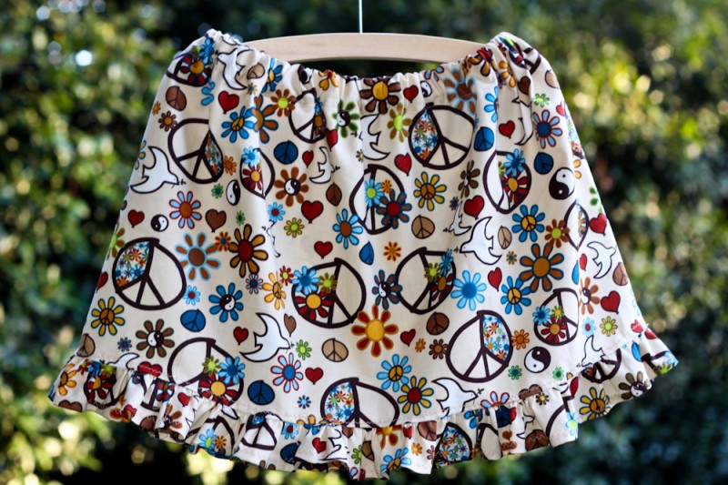 Peace Ruffle Skirt