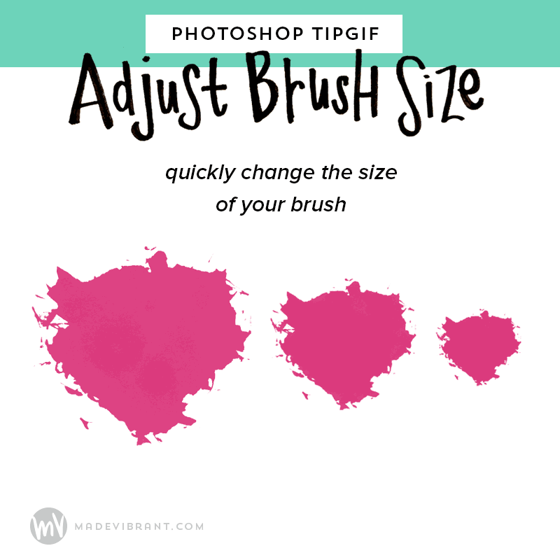 Photoshop change brush tip size