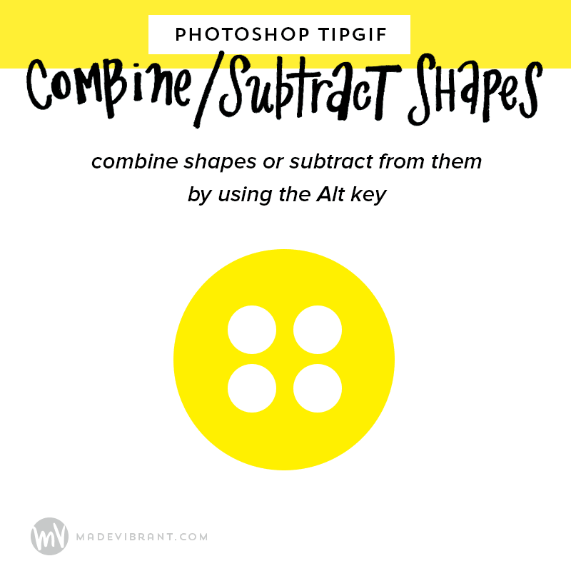 Photoshop subtract or combine shapes