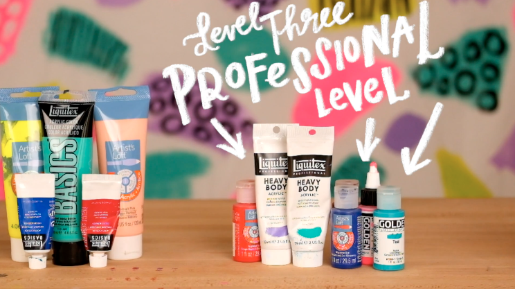 Acrylic paints for professionals