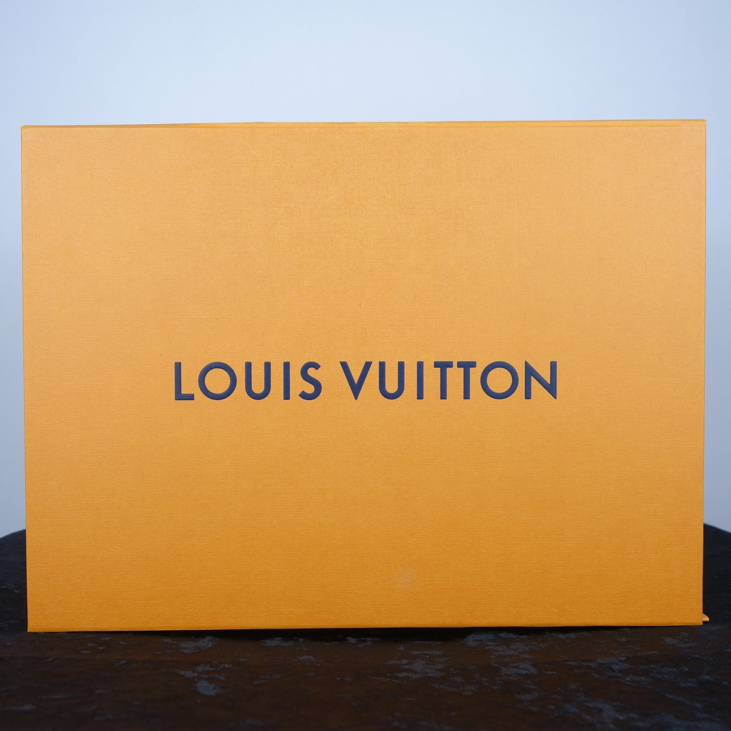 LOUIS VUITTON EMPTY GIFT BOX / LOUIS VUITTON AUTHENTIC ORANGE GIFT BOX  FOLDABLE