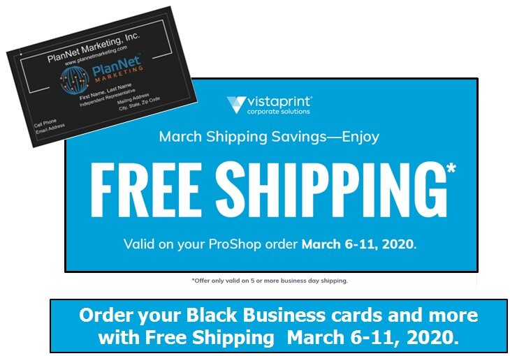 Vistaprint Offers Free Shipping Plannetnow