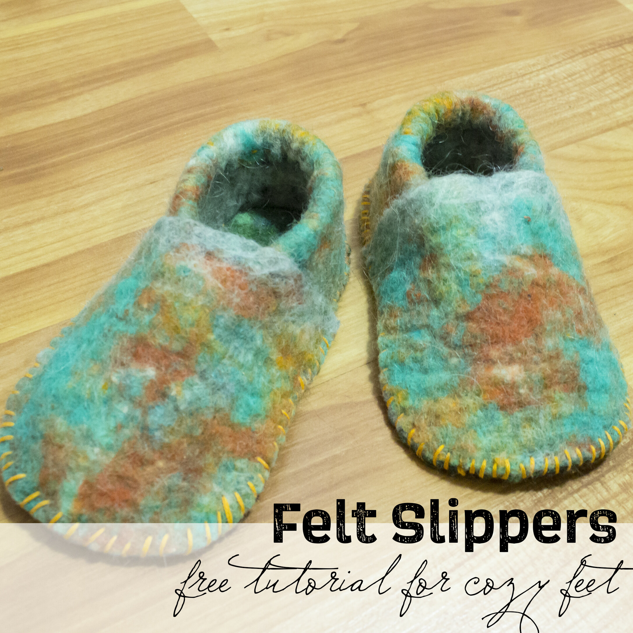 diy felt slippers