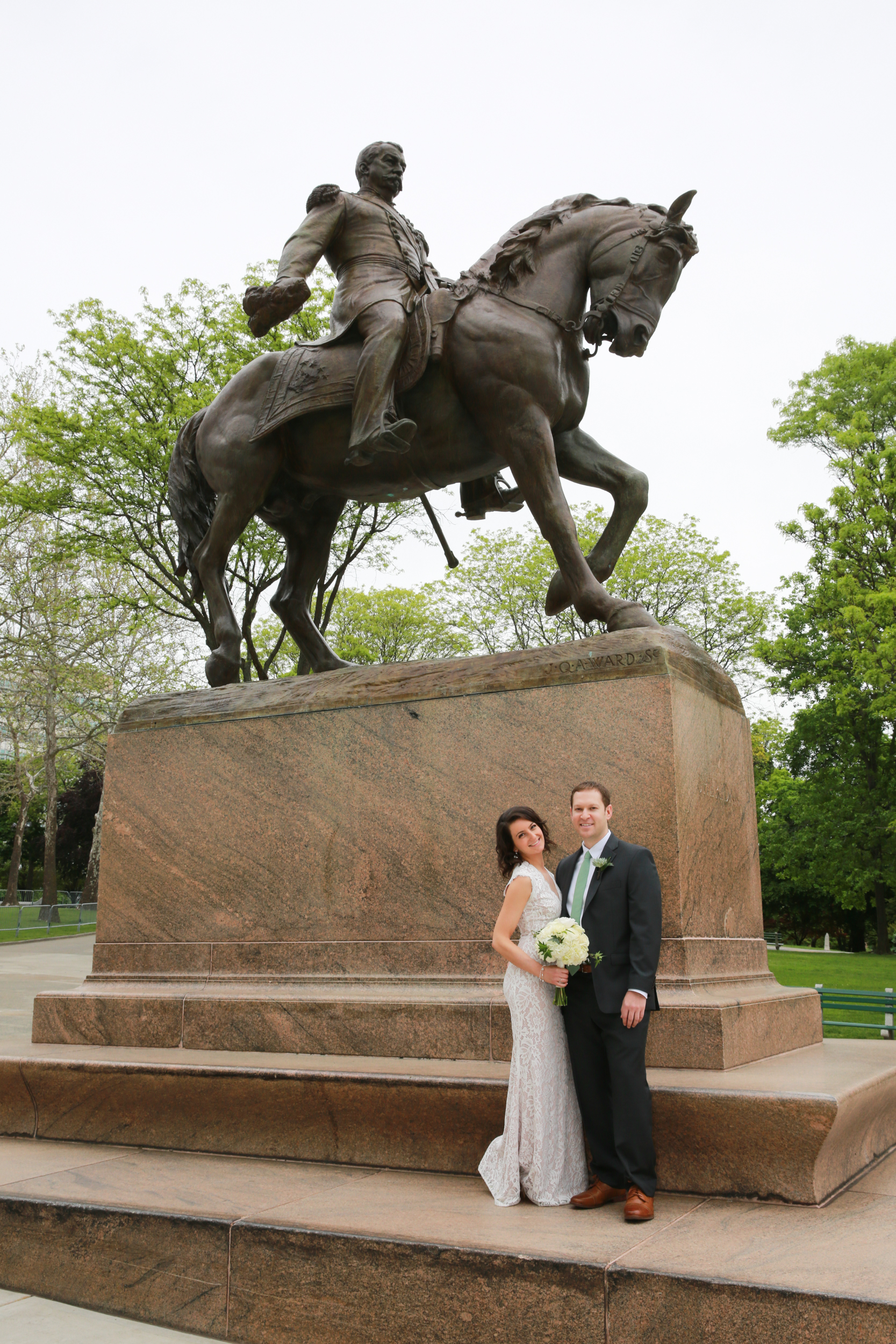 Wedding Portrait of bride and groom in Albany, NY by Aperture Photography