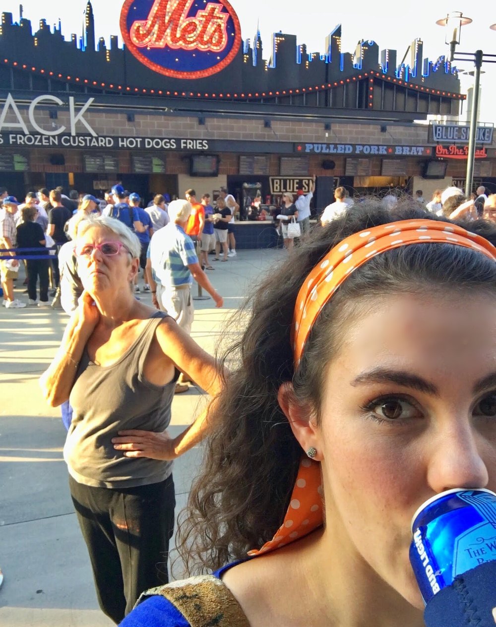 that lady behind me was upset because she wasn't drinking an ice cold bud light.