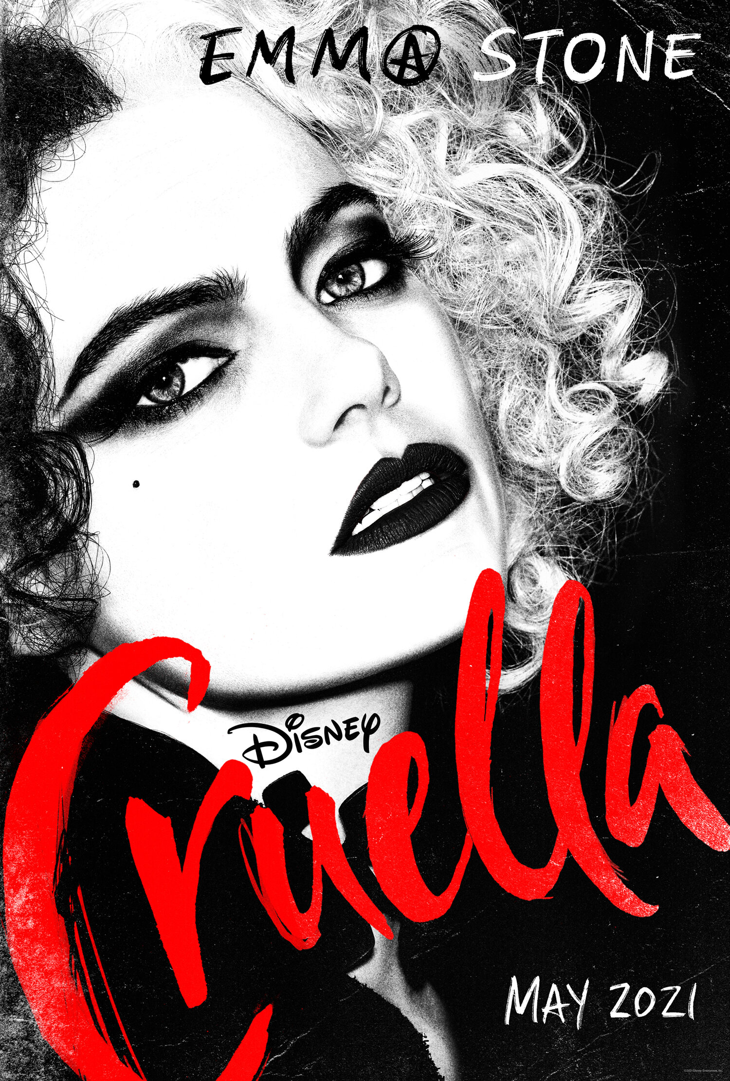 Cruella (2021) Emma Stone Black Leather Jacket
