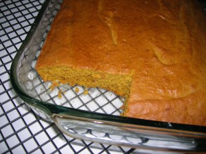 Just between you and me, this is pumpkin cake...