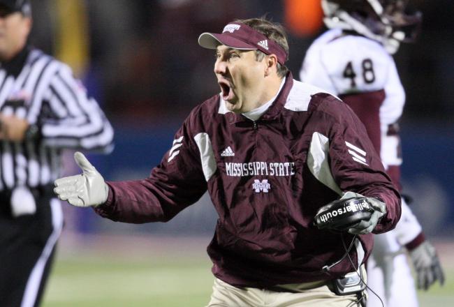 Mississippi State Head Coach Dan Mullen, relentlessly taunting a family of syphilis-ridden monkeys.