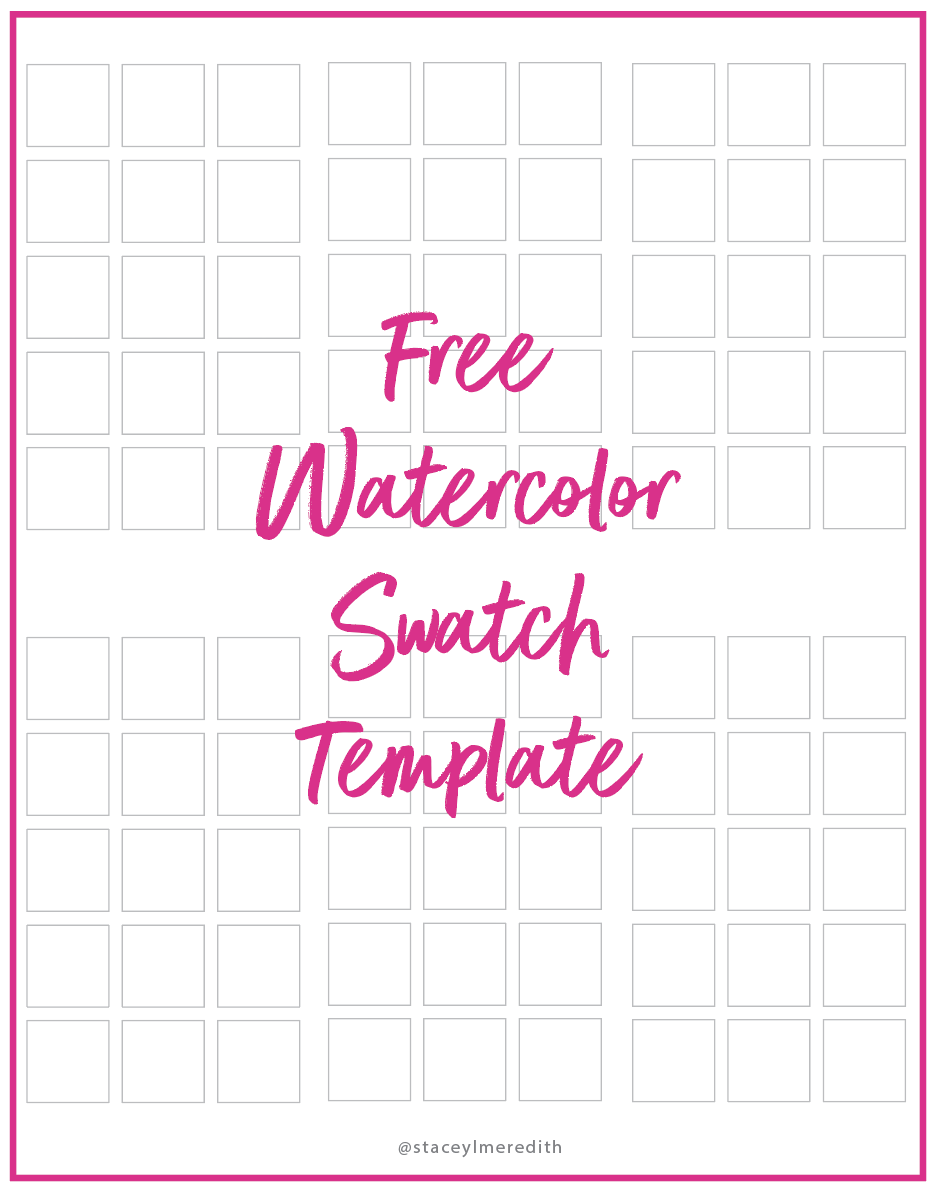 Free watercolor swatch template — Meredith Design Co.