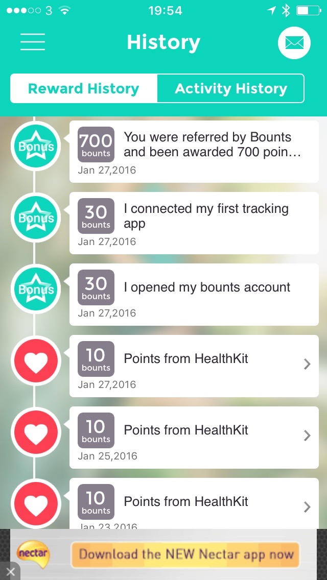 Bounts Reward History Bounts Review : Get Paid For Walking