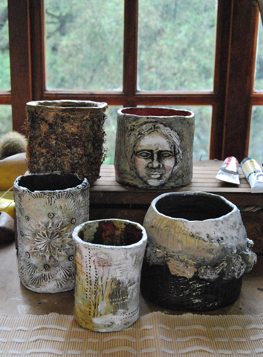 Air drying clay pots — ANNIE HAMMAN ART