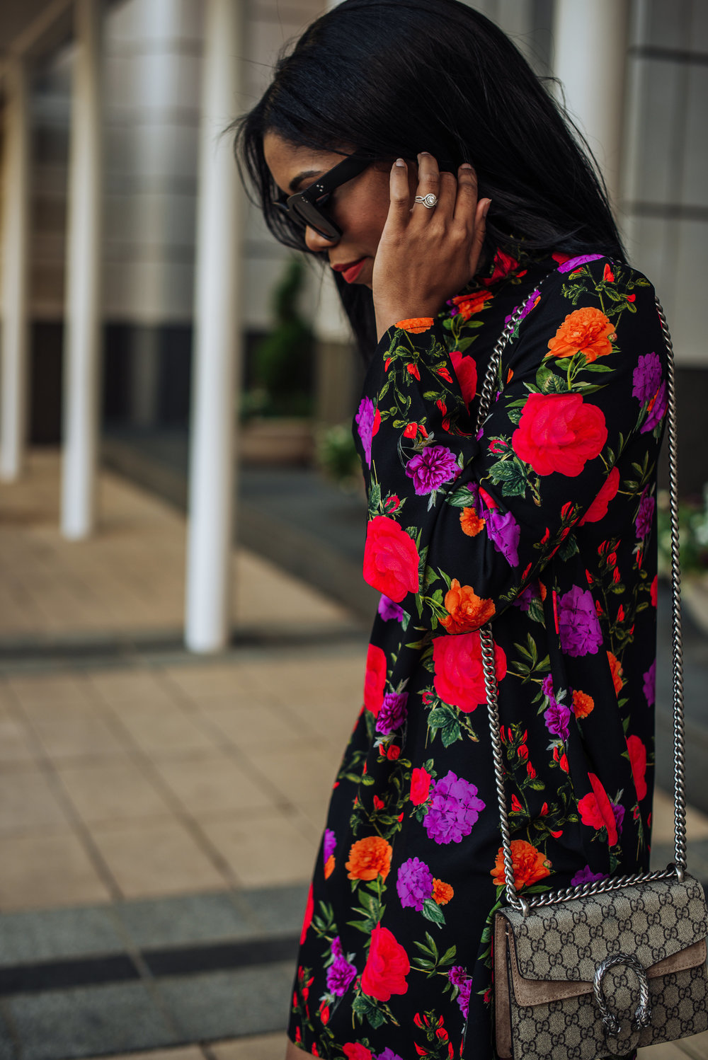 how to style a bootie in the spring summer floral dress pour la victorie shoes
