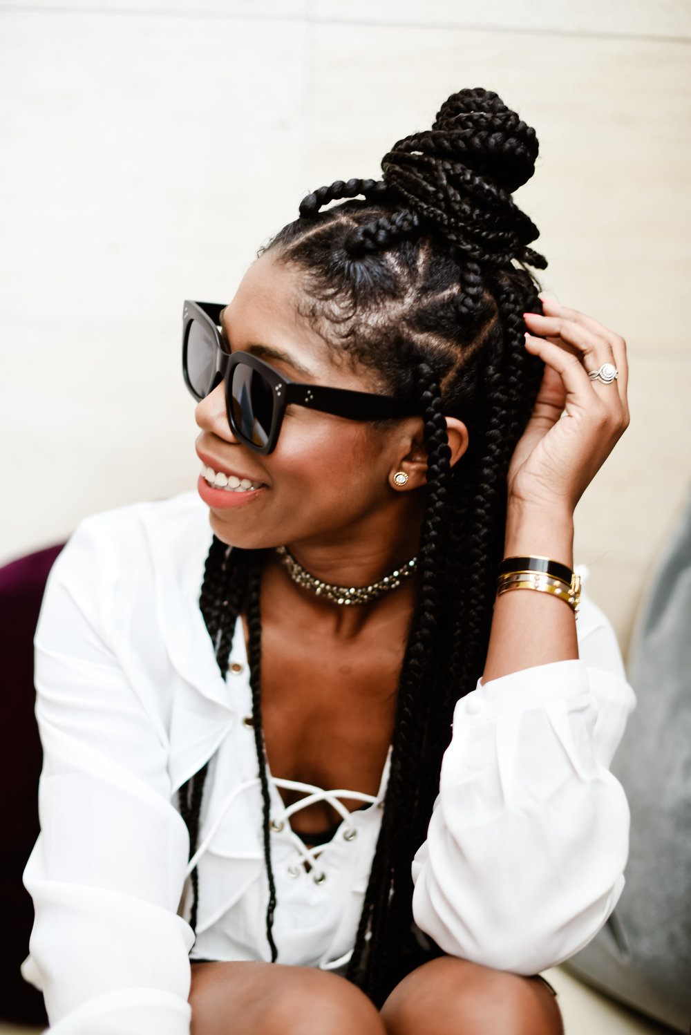 protective styling jumbo box braids dallas blogger stephanie taylor jackson
