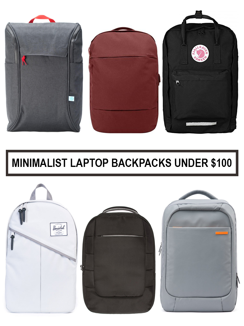 Minimalist Laptop Backpacks under $100 