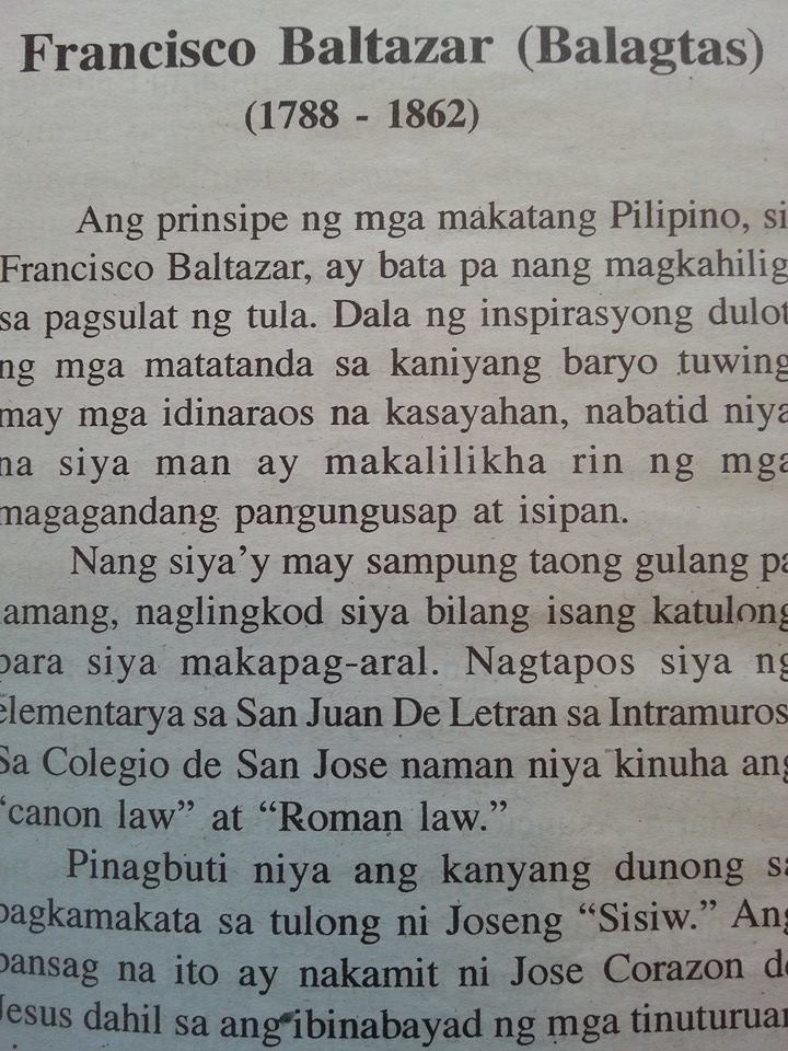 Tagalog introduction to Florante at Laura
