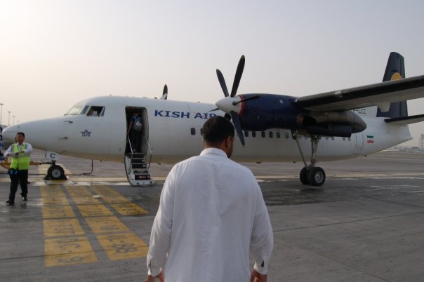 The Kish Airlines Fokker 50 has a colorful history.