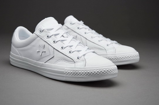 converse star player white leather