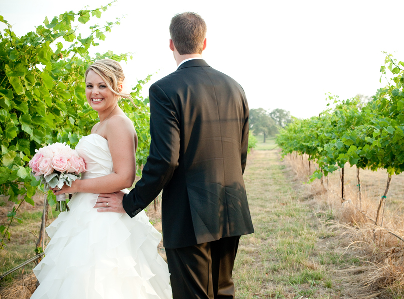 vineyard bride and groom portraits, wedding shots