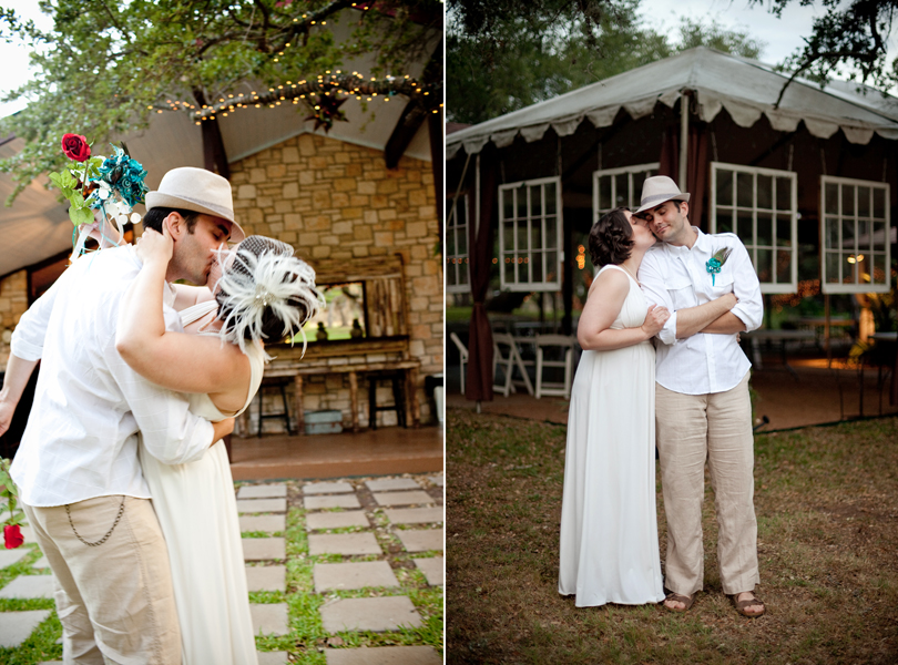 bride and groom kissing at an intimate wedding, inn at wild rose hall