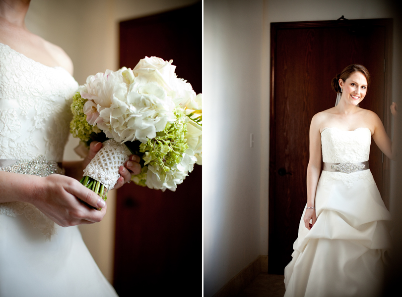 Bride, bridal portrait, bridal bouquet, green and white, Westbank Flower Market