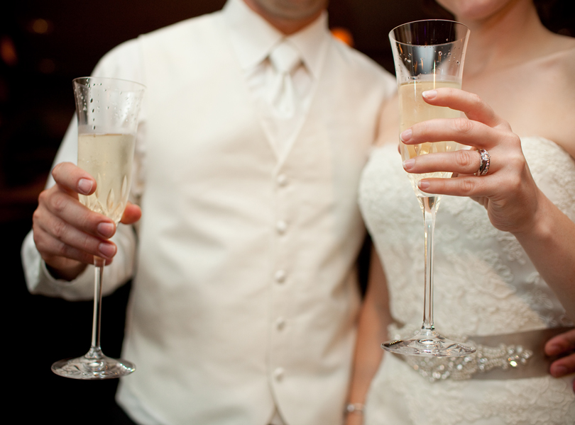 bride and groom toast, The Hills Country Club Wedding, rings