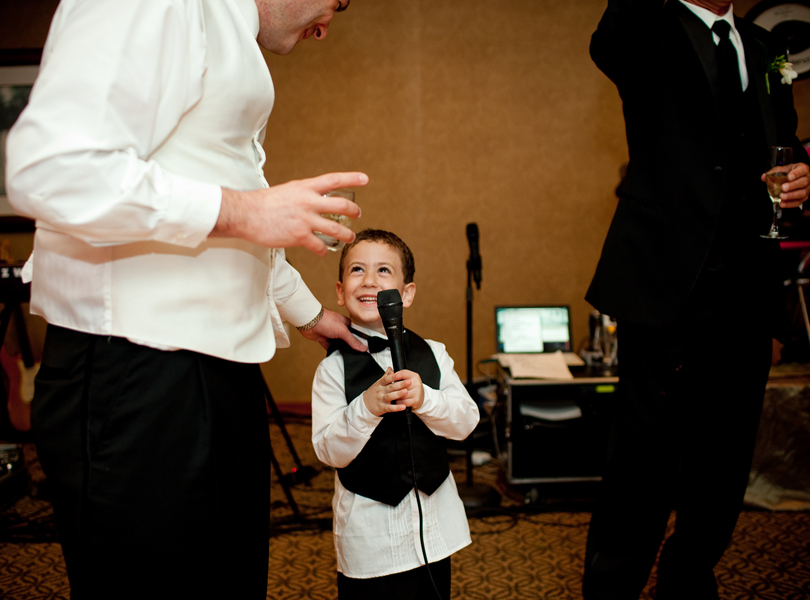 ring bearer giving a toast, The Hills Country Club Wedding