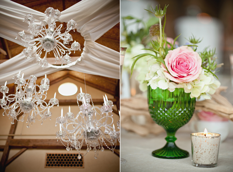 Chandelier, Barr Mansion Weddings, Stems Floral Design, green antique glass
