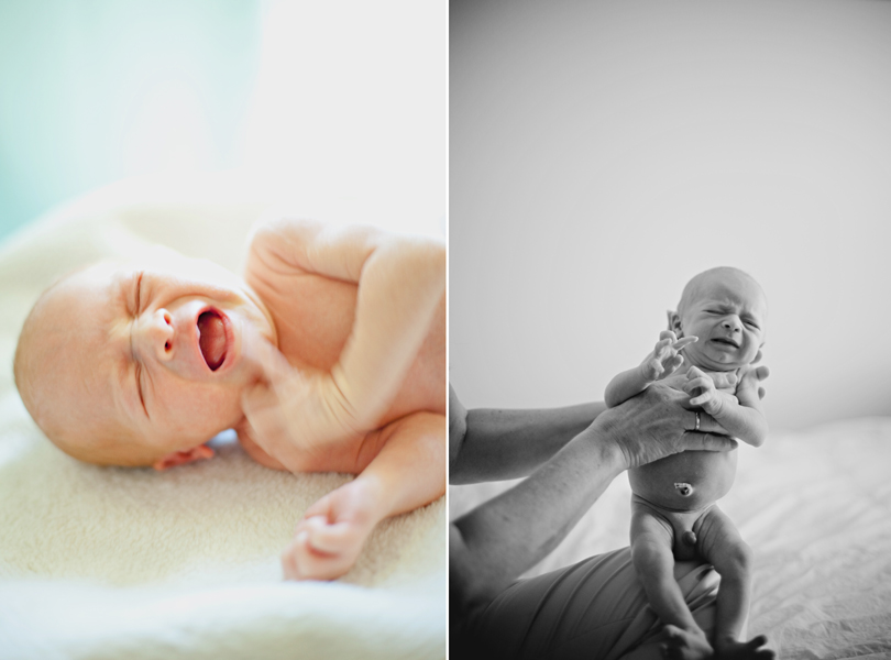 black and white infant photography