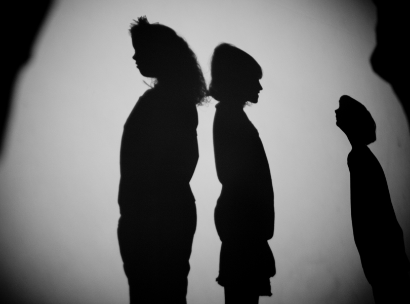 silhouette, children photographer, black and white